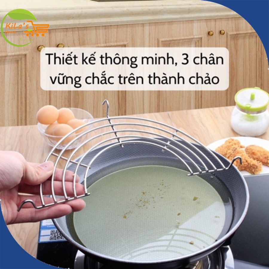 Vỉ Gác Chảo Rán Bằng Inox Tiện Dụng