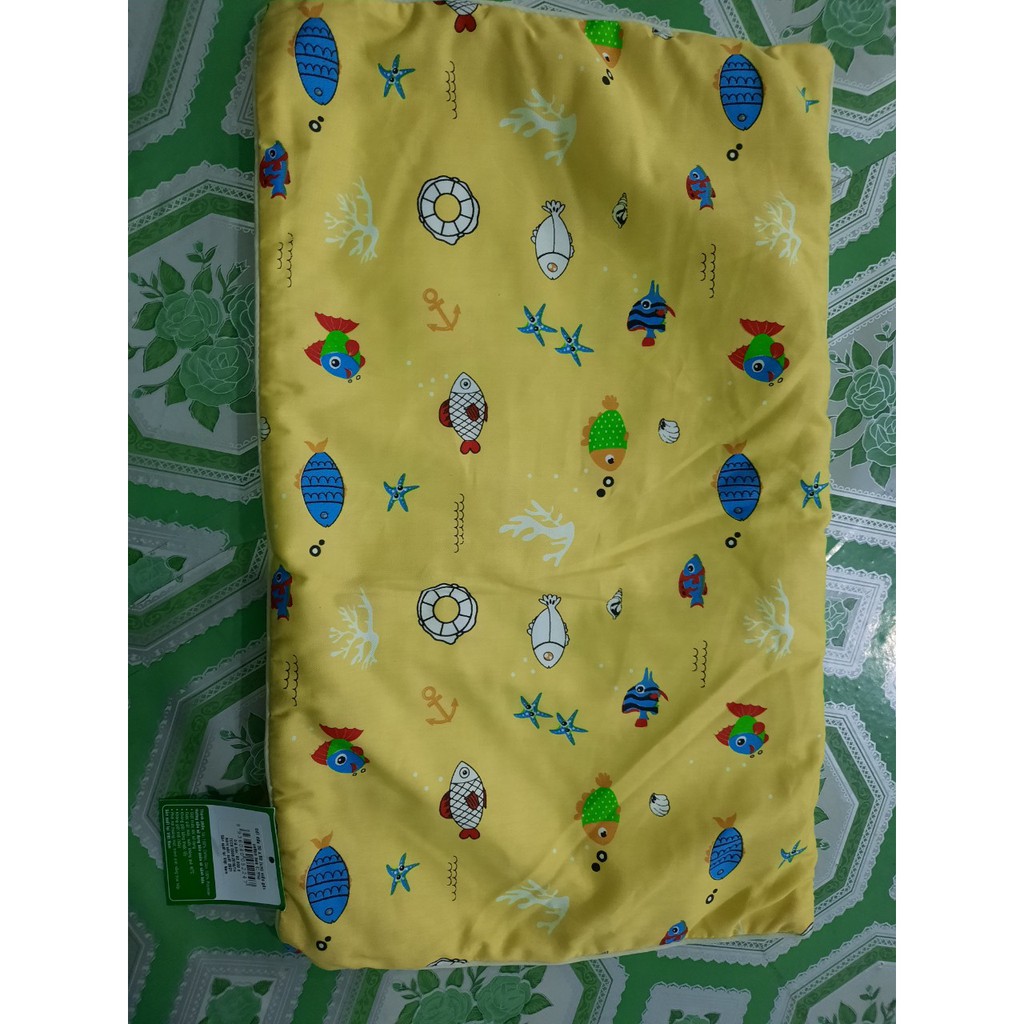 Gối nằm trẻ em cotton bèo hoa Hometex size 30x40cm