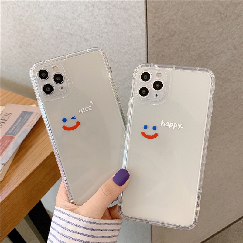 Ốp iphone - Ốp lưng Mặt cười nice &amp; happy trong suốt 5s/6s plus/7/8/7plus/8plus/x/xs/xs max/11/11promax- Awifi Case S1-3