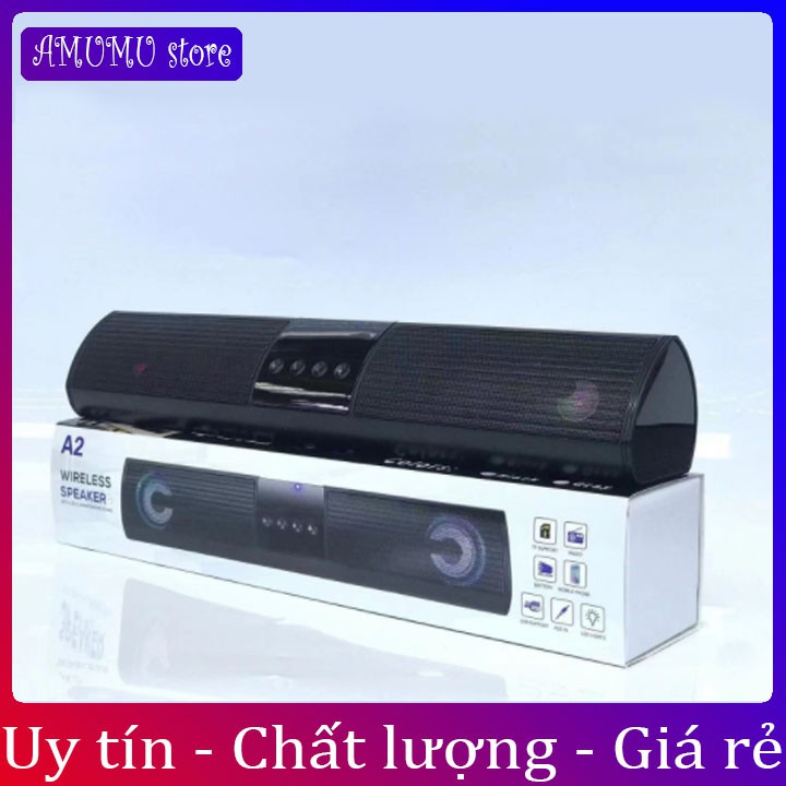 [Bảo hành lỗi 1 đổi 1] Loa bluetooth A2 hỗ trợ thẻ nhớ,đài FM,USB,BT,AUX 3.5 kiểu dáng sang trọng âm thanh chuẩn speaker