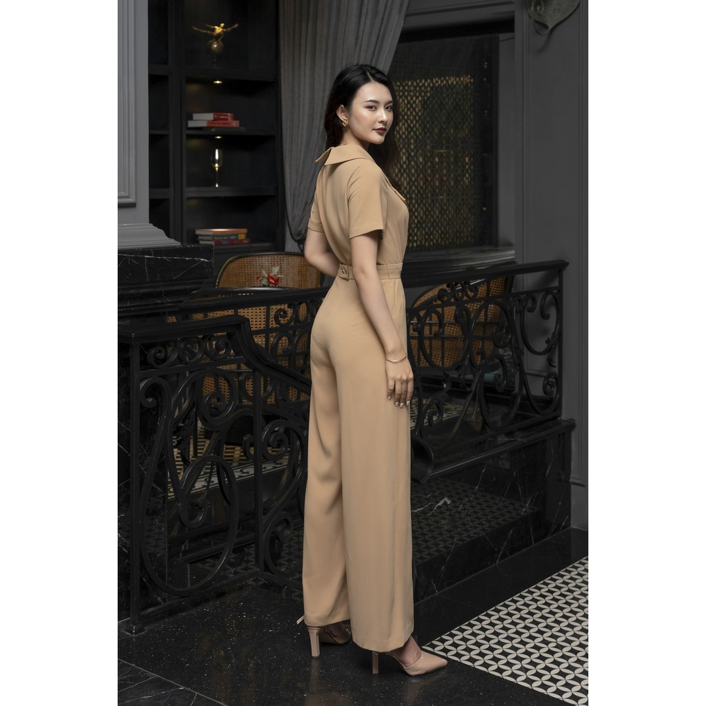 Jumsuit cổ bẻ, túi quần, đai eo rời Emspo AQL4059