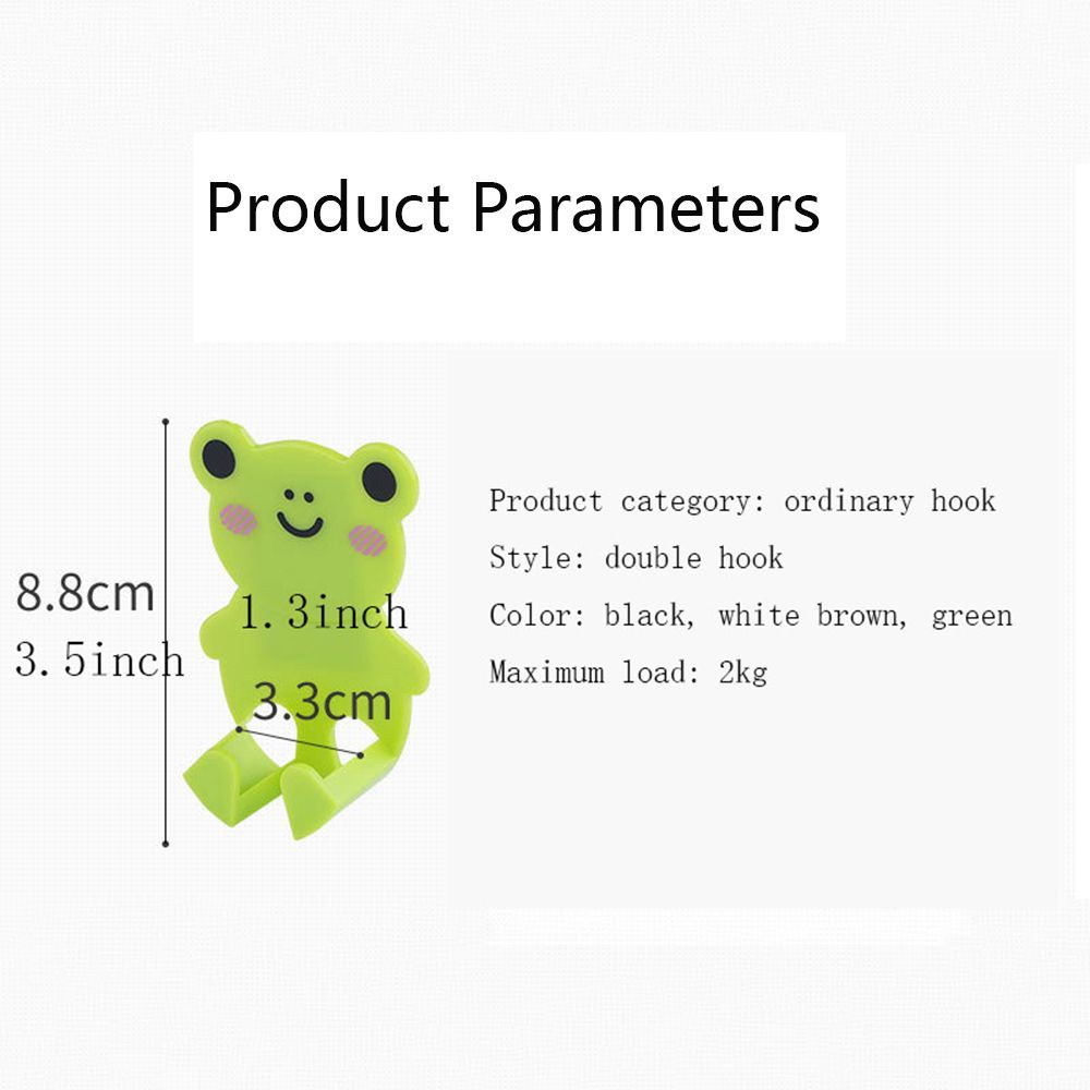 CONOPERY Bộ 2 móc treo phích cắm gắn tường thiết kế hình động vật hoạt hình dễ thương tiện dụng cho nhà bếp / phòng tắm