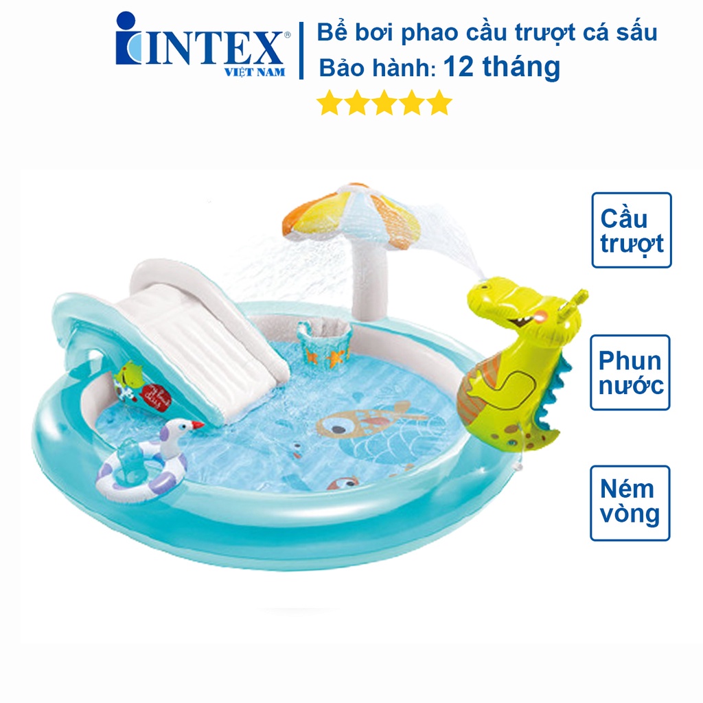 Bể bơi phao cầu trượt INTEX mẫu mới 2021 đủ mẫu