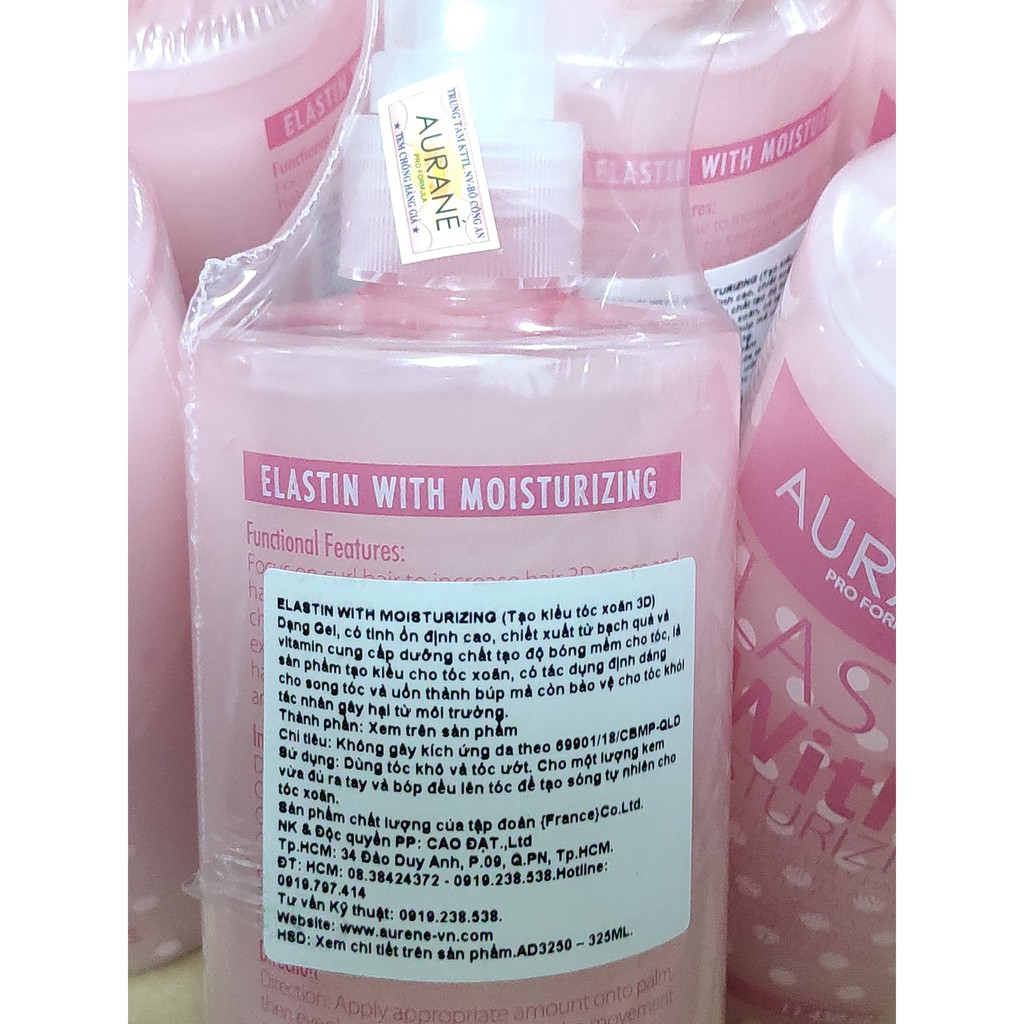 Gel dưỡng tạo kiểu tóc xoăn 3D Aurane Elastin with Moisturizing 325ml | BigBuy360 - bigbuy360.vn