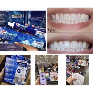 [Hàng Mỹ,Bao Check] Kem Đánh Răng Crest 3D White Advanced Triple Whitening tuýp To 232g Mỹ [Trắng Răng,Thơm Mát]