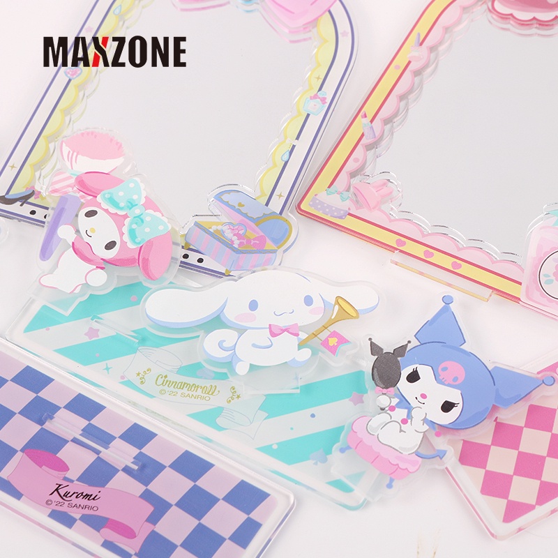 Maxzone Tượng Acrylic Hình Cô Gái Anime Cinnamoroll My Melody Kuromi Diy Để Bàn Trang Trí Cho Nữ