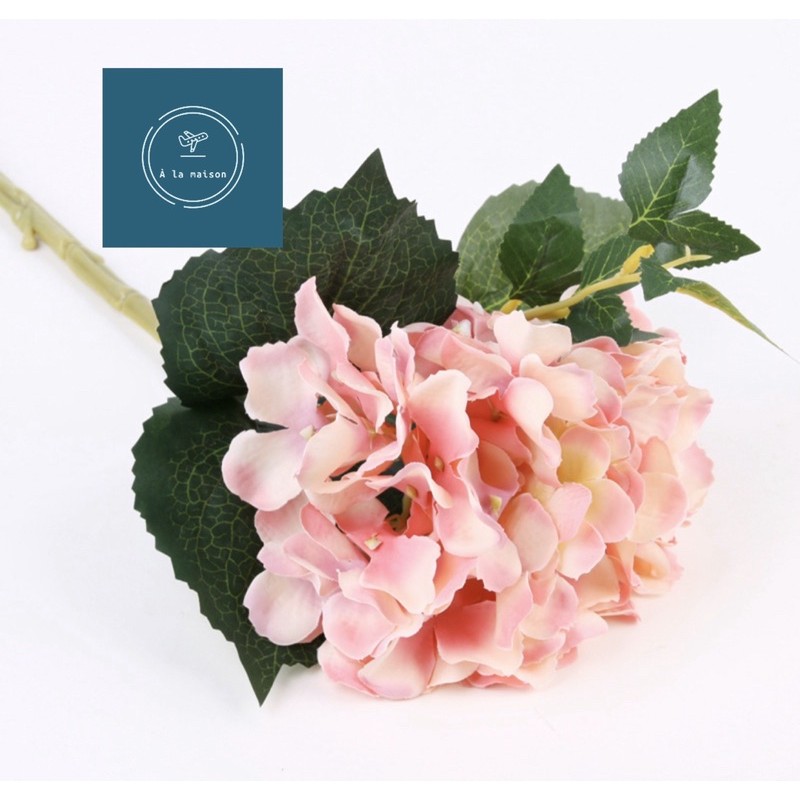 Cành hoa cẩm tú cầu giống thật đến 99%, hoa lụa cao cấp, hoa decor trang trí