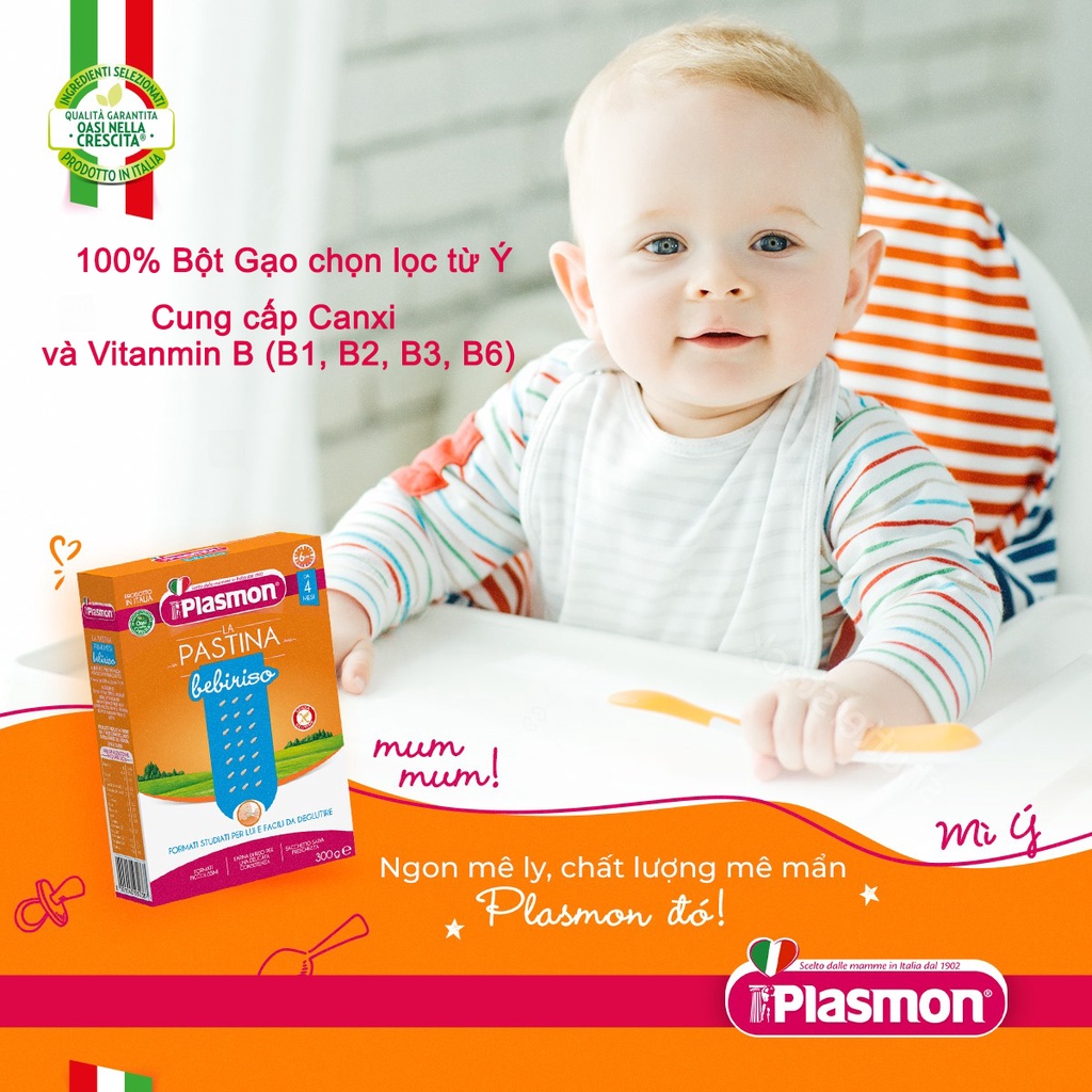 Nui Mì Ý Bebiriso PLASMON 300g (Date 28/02/2023) + Tặng 1 Hũ Táo Yến Mạch 170g (Date T7/2022)