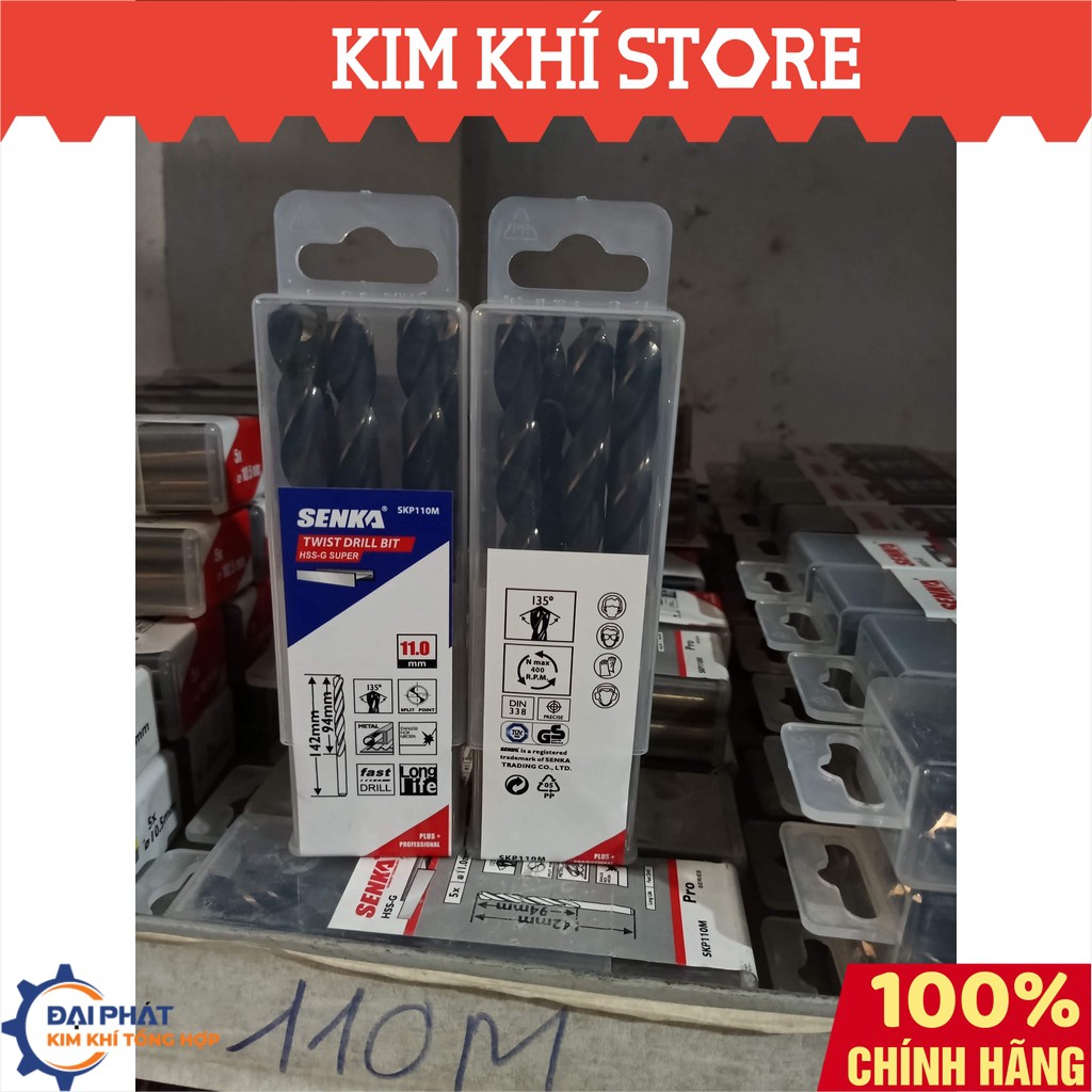 Mũi khoan inox SENKA Pro series thép gió HSS-G đạt chuẩn DIN 338 của Đức đủ kích thước (dòng M 5mm-9.5mm)