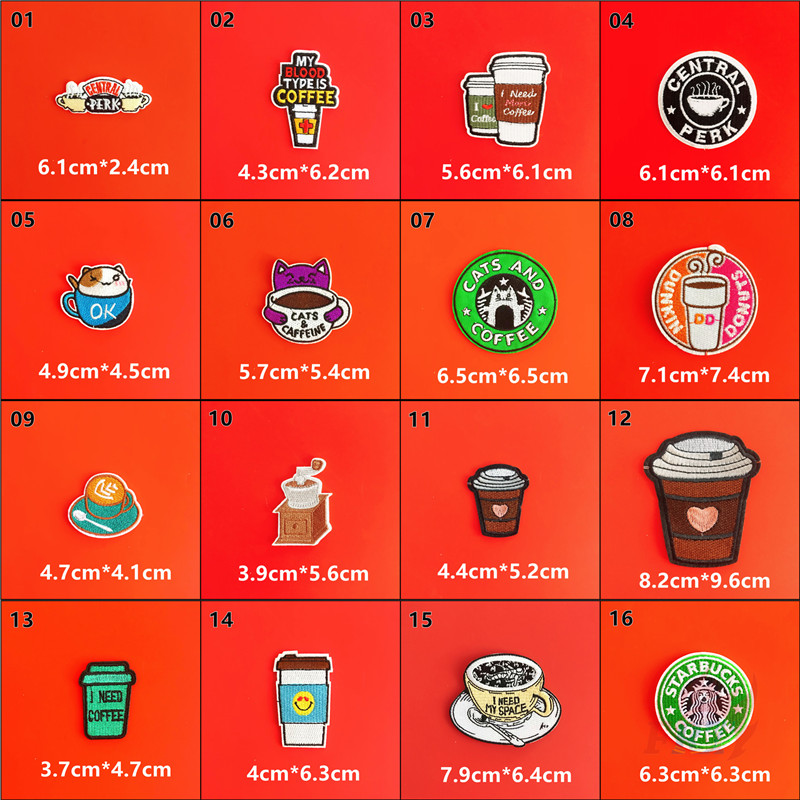 1 Miếng HÌnh Dán/Thêu Chữ Enjoy Your Coffee Time