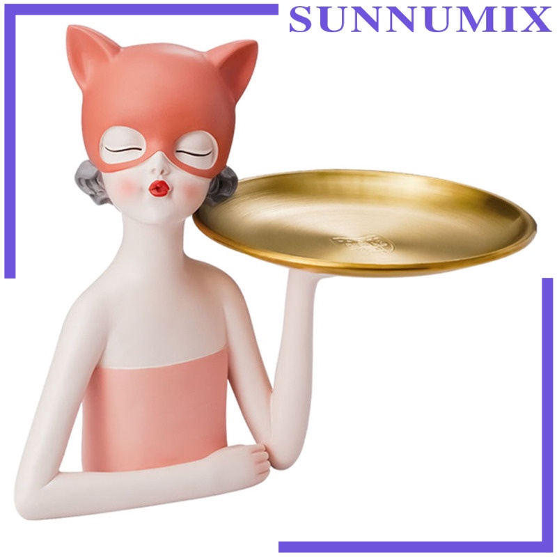Khay Đựng Chìa Khóa Để Bàn Hình Chú Mèo Dễ Thương