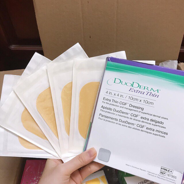 Miếng Dán Mụn DuoDERM - Hydrocolloid Dressing DuoDerm Extra Thin nhanh lành mụn