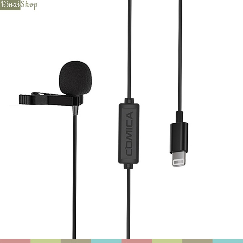 Comica CVM-V01SP (MI) - Microphone Cài Áo Có Dây Cổng Lightning Chuẩn MFi, Thu Âm Cho Thiết Bị IOS (IPhone, IPad