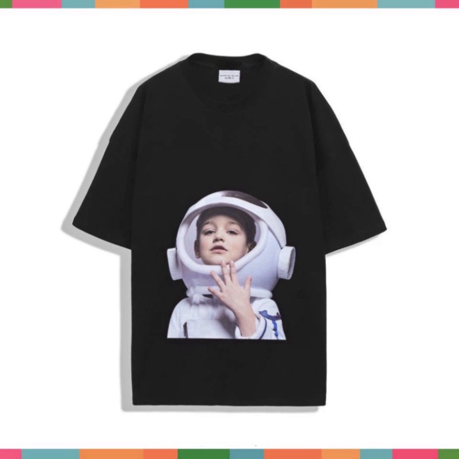 Áo thun ADLV Phi Hành Gia, kiểu dáng unisex, cotton dày dặn, cộc tay cổ tròn trend hè 2022