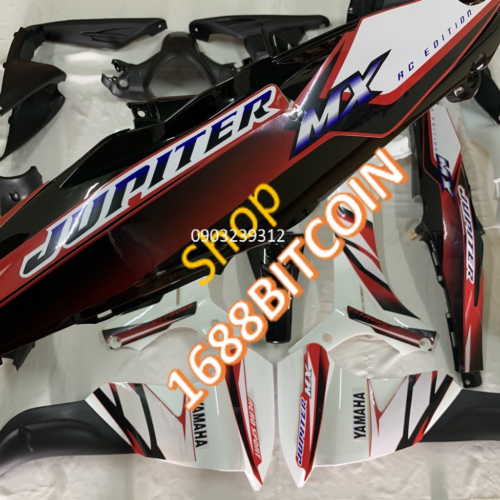 Fuil Bộ dàn áo xe Jupiter MX MÀU TRẮNG ĐEN, JUPITER gravita / nhựa ABS nguyên sinh cao cấp LOẠI 1