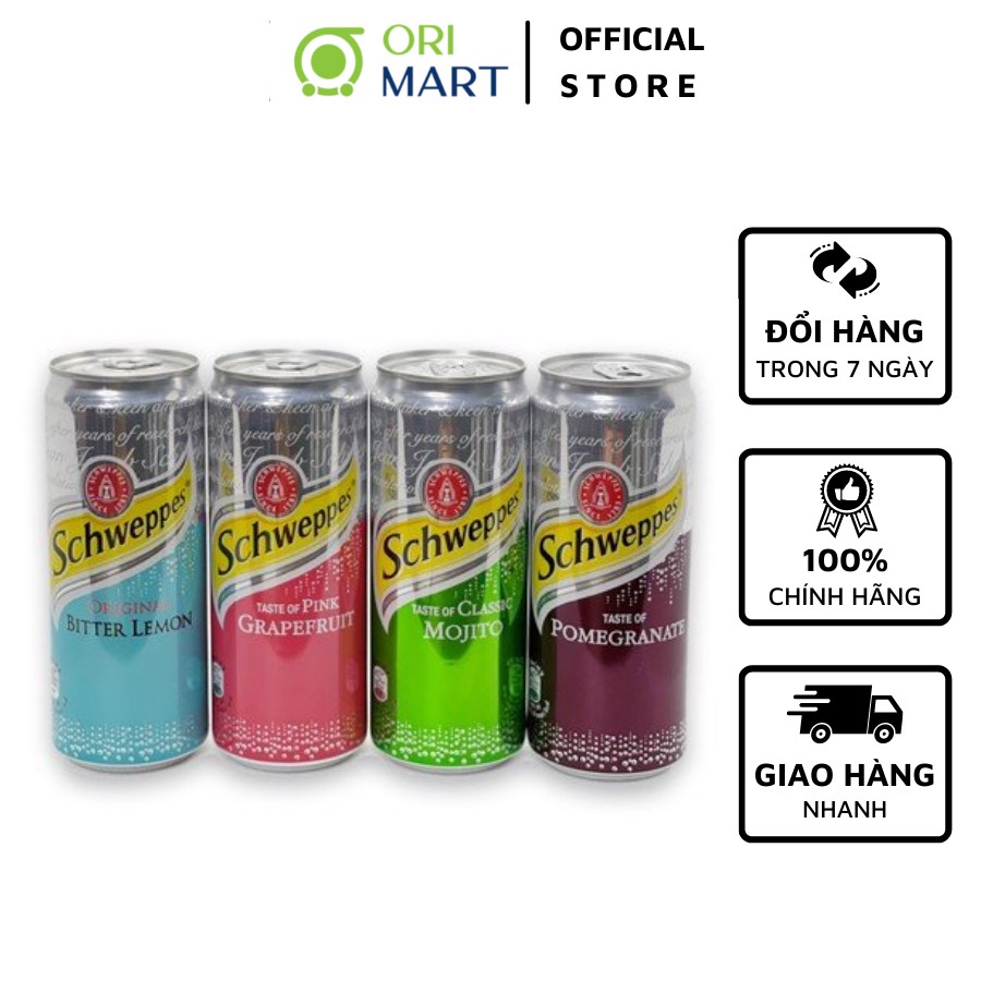 COMBO 4 VỊ NƯỚC UỐNG KHÔNG CỒN SCHWEPPES