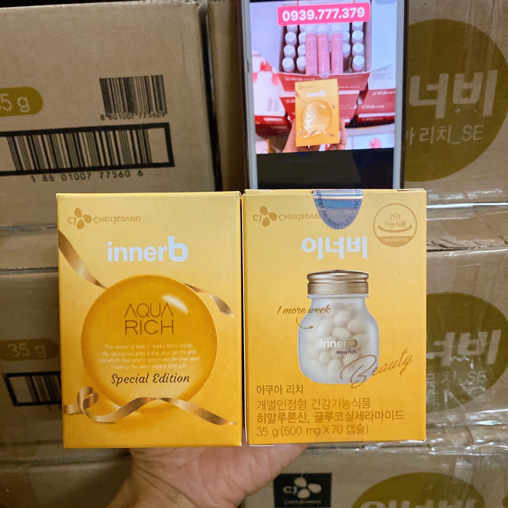 [Mã 153FMCGSALE1 giảm 10% đơn 250K] Viên Uống Cấp Nước Và Collagen Innerb Aqua Rich | BigBuy360 - bigbuy360.vn