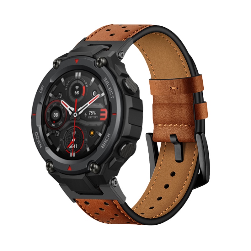 Dây Đeo Bằng Da Thật Thay Thế Cho Đồng Hồ Thông Minh Amazfit Trex2 T-Rex A1918 Trex Pro Amazfit Ares