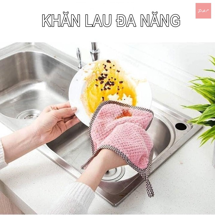 Combo 2 khăn lau đa năng có móc treo mẫu mới ( màu ngẫu nhiên )