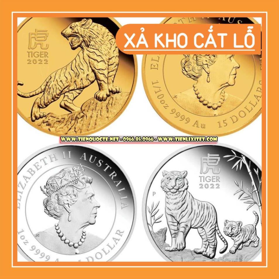 Tiền Xu Con Hổ (Cọp) mạ Vàng, mạ Bạc ÚC - Xu Con Hổ (Cọp)