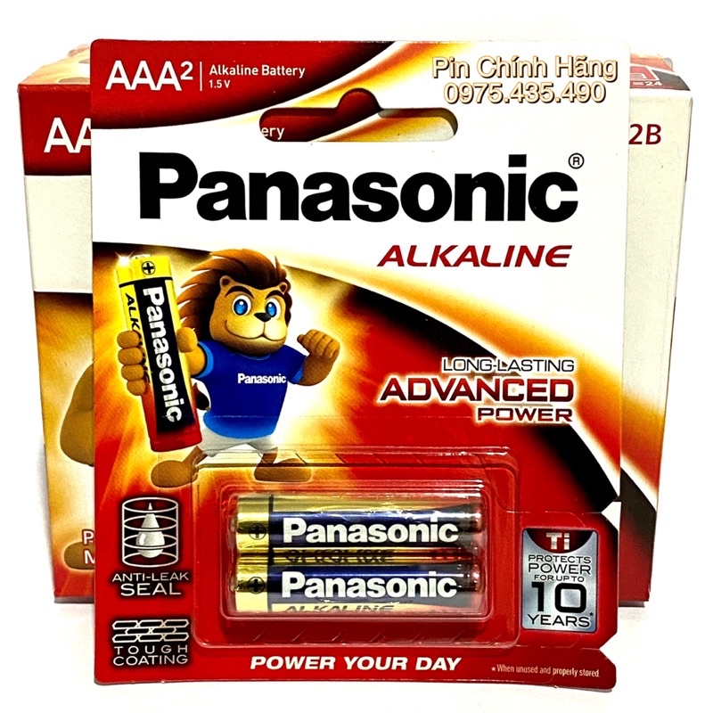 Hộp 12 Vỉ Pin AAA Panasonic Alkaline LR03T/2B 1 Vỉ 2 Viên Made in ThaiLand