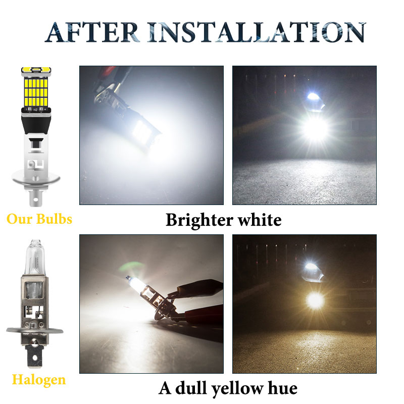 Bóng Đèn Pha Led Lymoyo H3 H1 4014 Siêu Sáng 45 Bóng 12v Cho Xe Hơi / Xe Máy