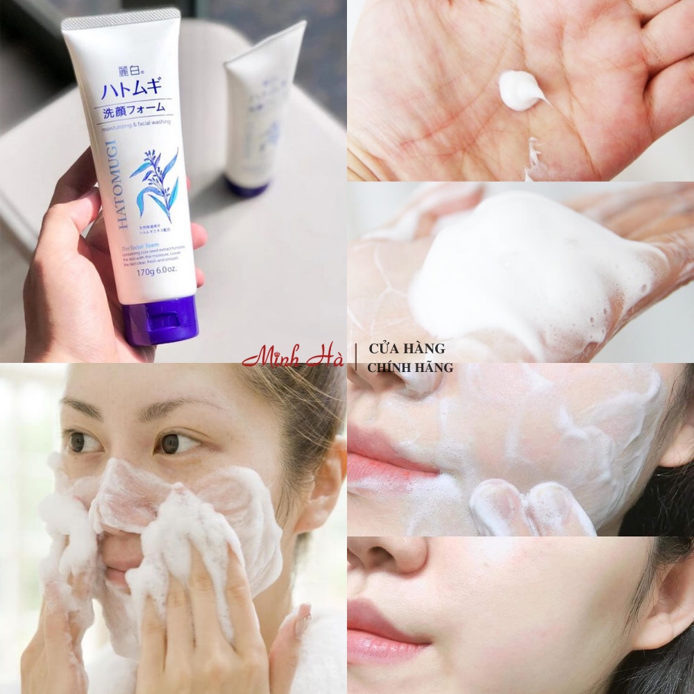 Sữa rửa mặt Hatomugi Nhật Bản từ hạt ý dĩ - làm sạch da, giảm mụn, sáng da và cấp ẩm