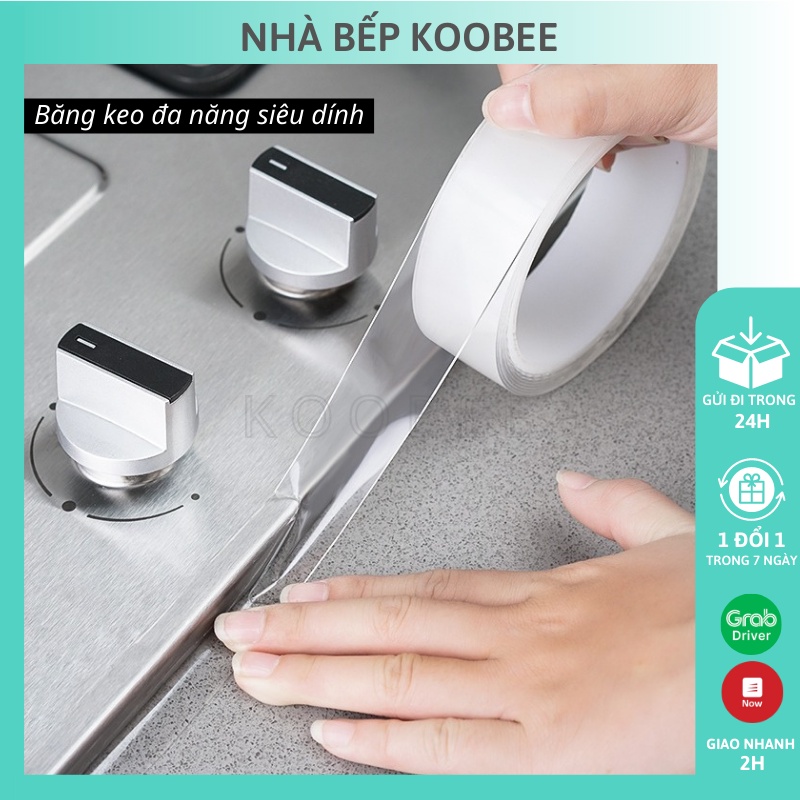 Băng keo dán bếp chống dầu mỡ dán khe hở băng keo chống thấm chống mốc dán mép chịu nước nhiệt độ cao (CSNC06)