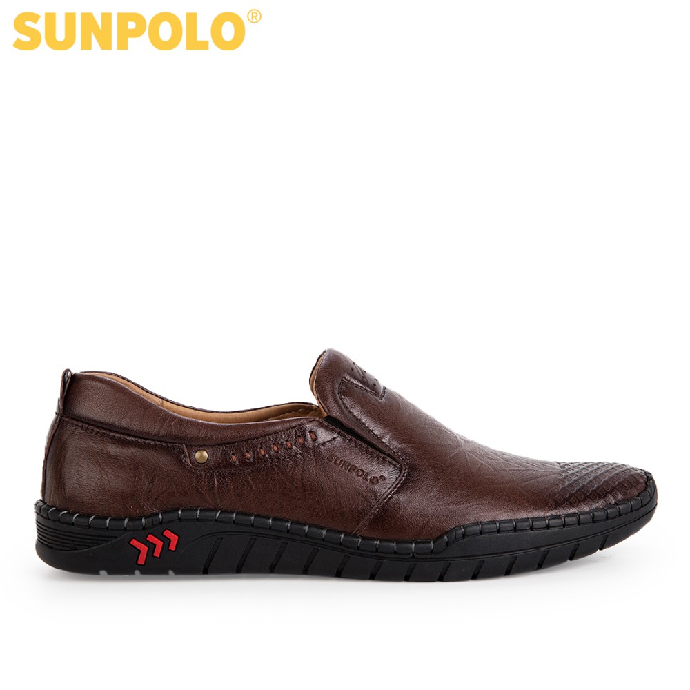 Giày lười nam da bò SUNPOLO êm nhẹ - CS5054
