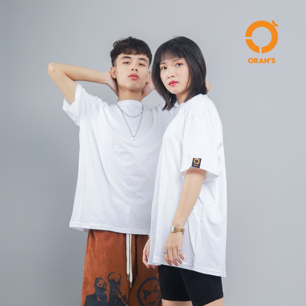 Áo thun trơn Basic ORANS Tee tay lỡ Oversize chất COTTON 100% siêu thấm hút mồ hôi, FULLBOX - ORAN'S TEE BASIC