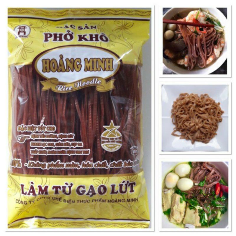 Phở gạo lứt Hoàng Minh 500gram hữu cơ EAT CLEAN cao cấp