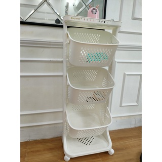  Kệ đựng đồ 4 tầng đa năng 5567 Rổ đựng quần áo 3 tầng có bánh xe nhựa Việt  Nhật Gia dụng Thành Luân 