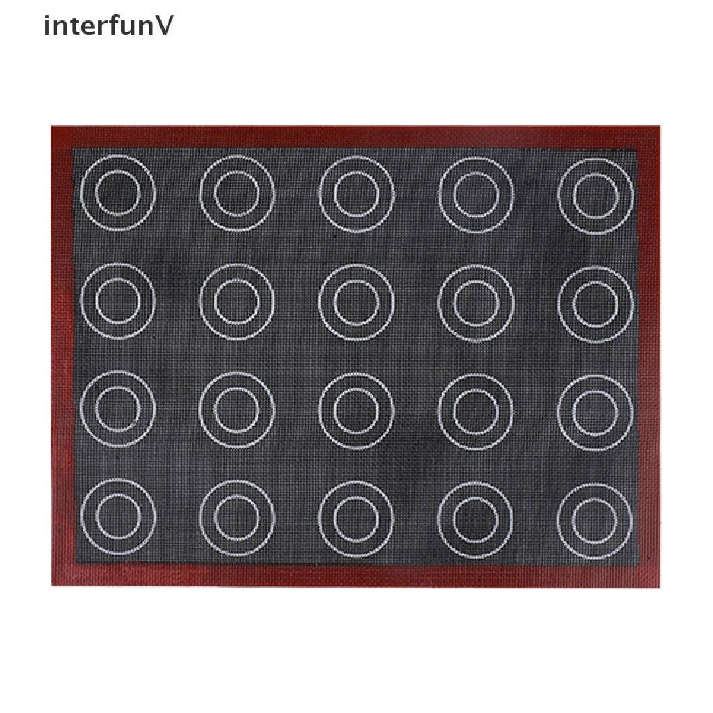 Thảm Nướng Bánh Macaron Bằng Silicon Đục Lỗ Cách Nhiệt Chống Dính 40x30