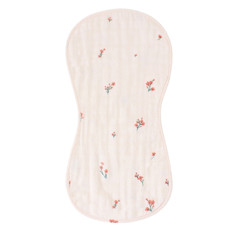 Yếm Ăn Cotton Bốn Lớp Họa Tiết Hoa Thoáng Khí Cho Bé 0-24 Tháng Tuổi
