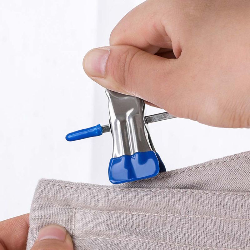 Set 10 Móc Treo Quần Áo Bằng Thép Không Gỉ Chất Lượng Cao