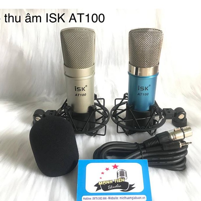 CTY MẠNH TIẾN [CHÍNH HÃNG] Micro thu âm livestream ISK AT100 Mic Hoa Vinh-chuyên nghiệp(Bảo Hành 12 Tháng)