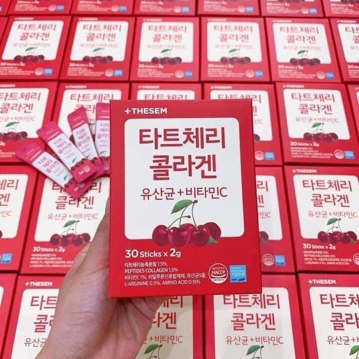 Lẻ 1 gói Collagen Cherry Peptide Dạng Bột Giúp Đẹp Da Giữ Dáng TheSem - Hàn Quốc