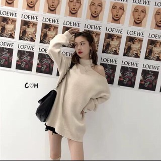Áo len thụng khoét vai QC