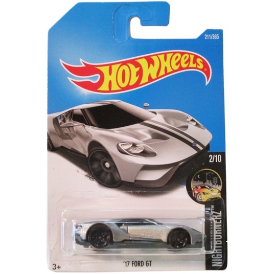 Xe mô hinh Hot Wheels ‘17 Ford GT Basic, bạc hiếm