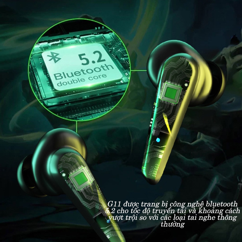 TAI NGHE GAMING G11 có mic, tai nghe chơi game không dây chơi Pubg mobile giá rẻ cho điện thoại - BẢO HÀNH 6 THÁNG