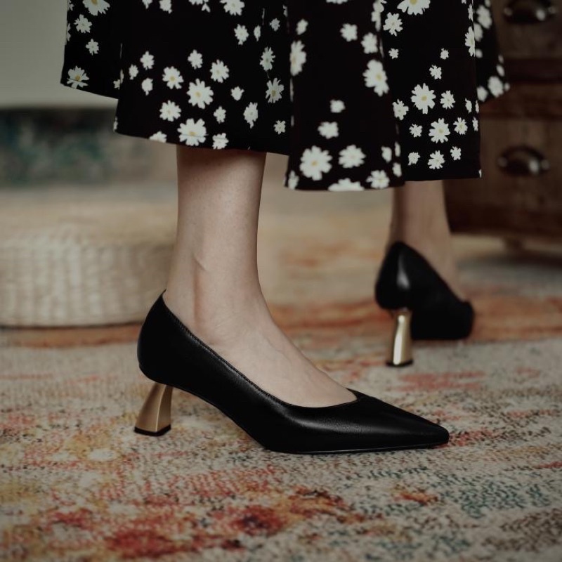 Giày cao gót 6cm trơn dáng basic