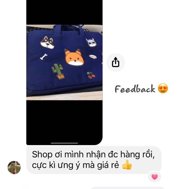 [Có sẵn] Túi chống sốc laptop, macbook hình cute - có quai xách và quai đeo chéo (chống sốc+ chống nước + chống xước)