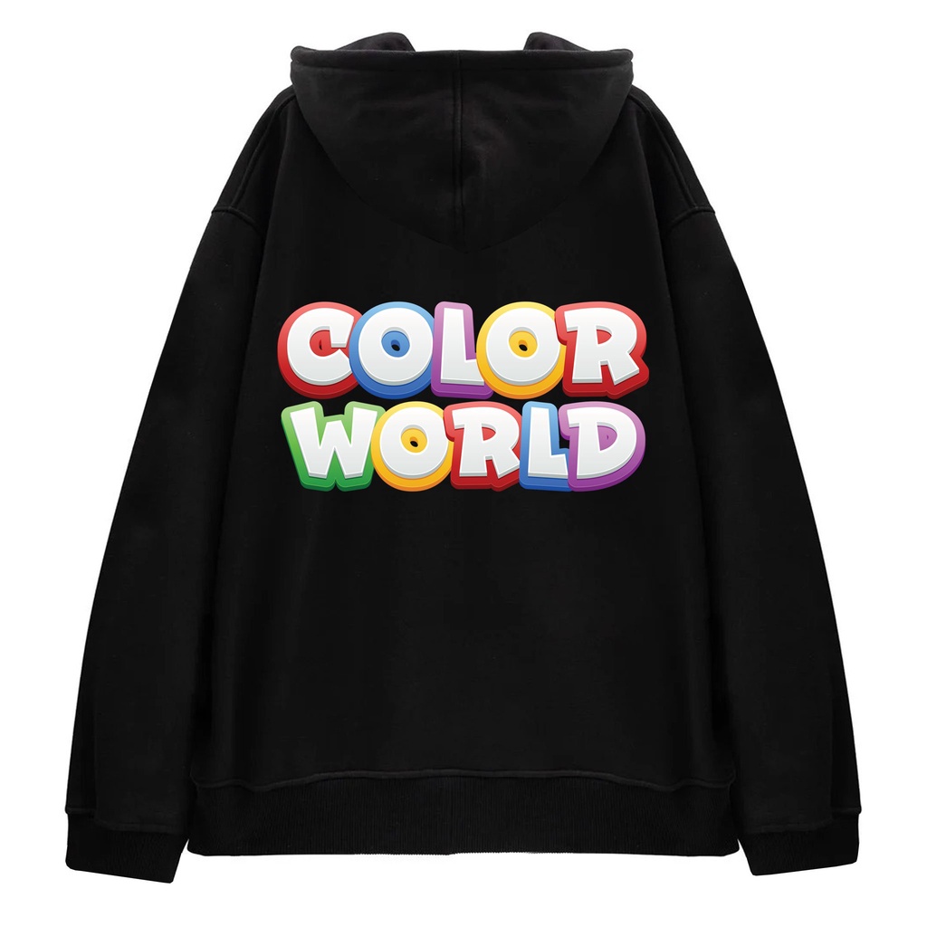 ÁO HOODIE LOCAL BRAND COLOR WORLD UNISEX FORM RỘNG