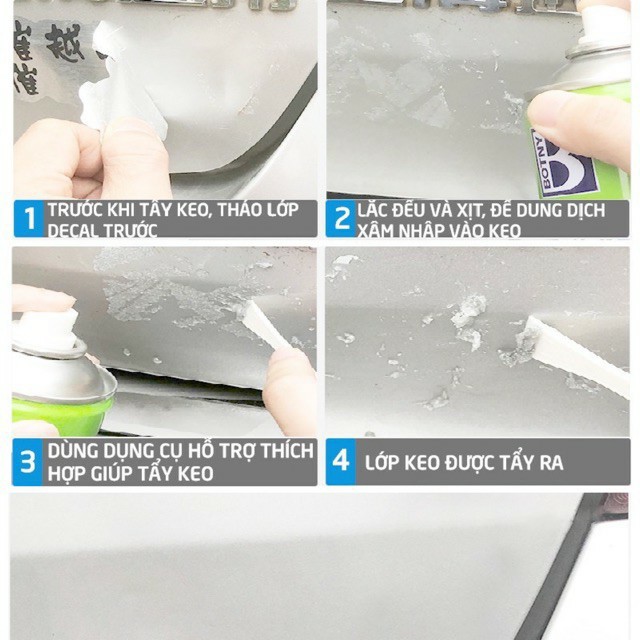 Chai Xịt Tẩy Sạch KeoFREESHIPChất Tẩy Sạch Keo - Nhựa Đường UFU - Sticker Remover