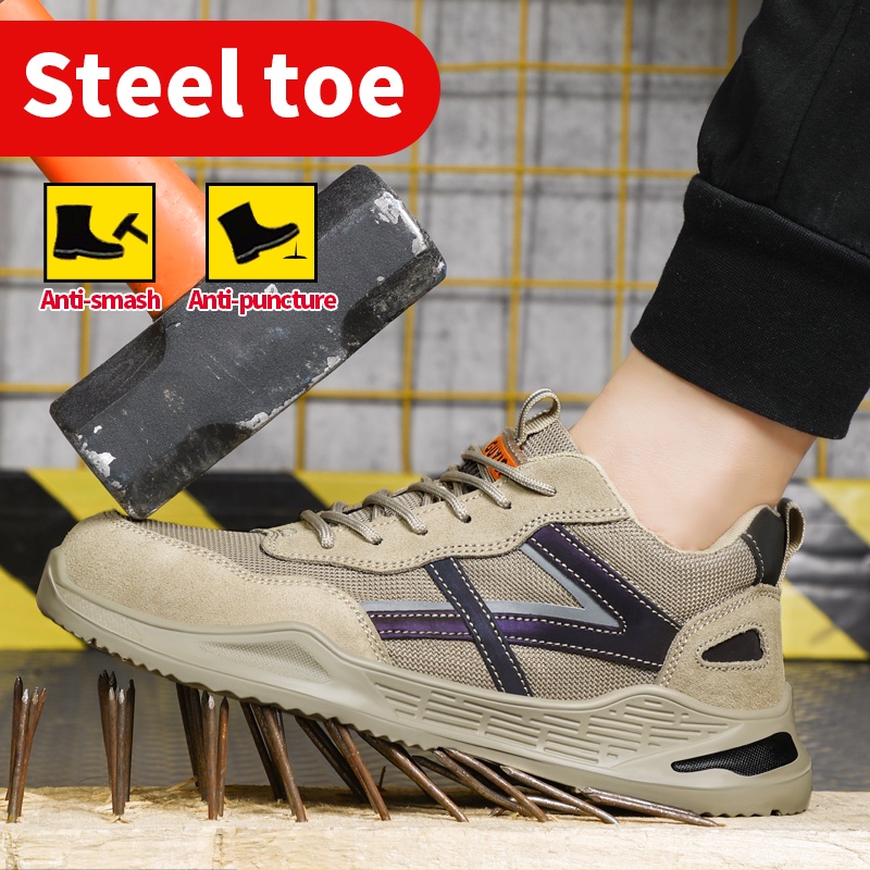 Đôi giày bảo hộ lao động GUYISA mũi thép chống đâm thủng thoải mái thoáng khí tiện lợi