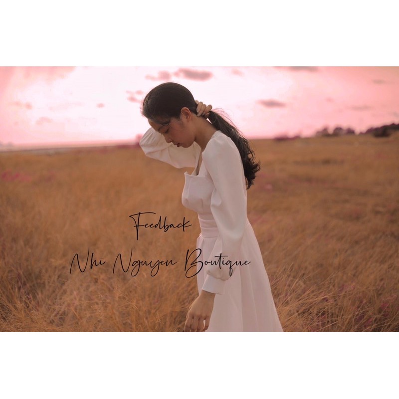 Đầm maxi trắng dài tay ngực xếp li hàng loại 1 (Ảnh thật trãi sàn + feedback khách mặc) | BigBuy360 - bigbuy360.vn