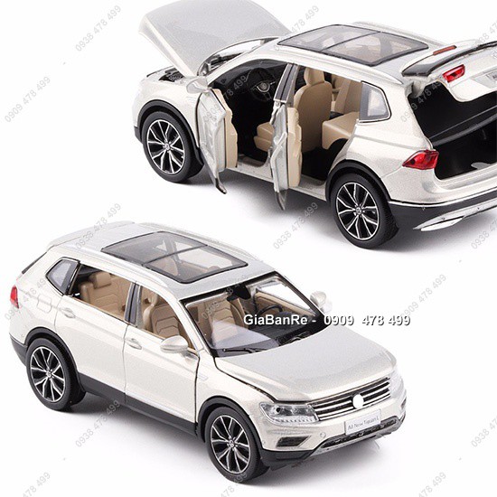 Xe Mô Hình Kim Loại Vw Tiguan L Tỉ Lệ 1:32 - Mở 4 Cửa - Trắng - 9899.3