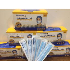 Khẩu trang y tế TIỆT TRÙNG Danameco 1 cái/gói-50 cái/ hộp 5.0
