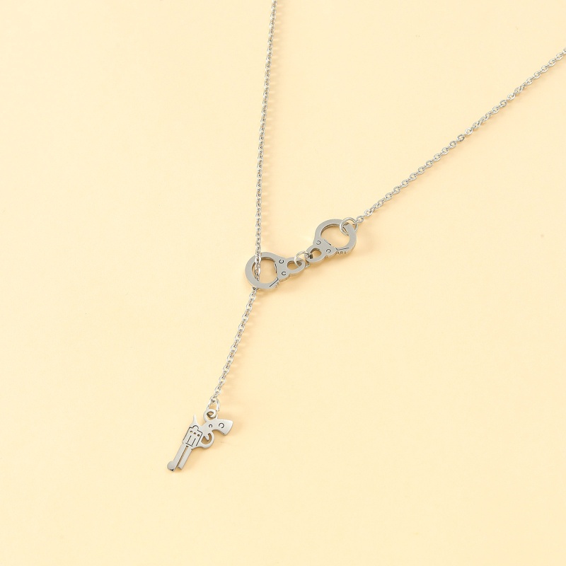 Bộ Vòng cổ + Vòng Tay + Thẻ Hoạ Tiết Hình Súng Lục