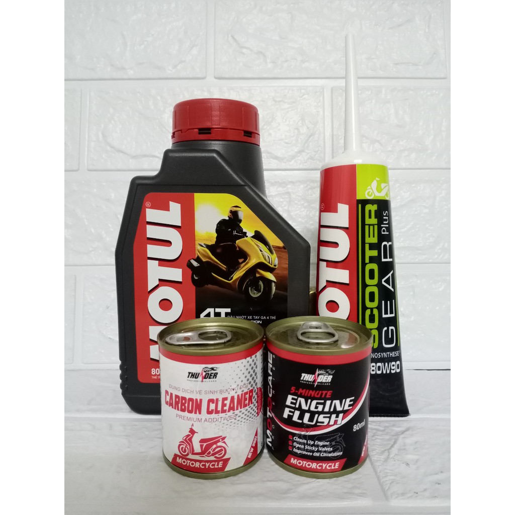 COMBO BẢO DƯỠNG XE TAY GA CAO CẤP NHỚT MOTUL SCOOTER POWER LE 4T 5W40